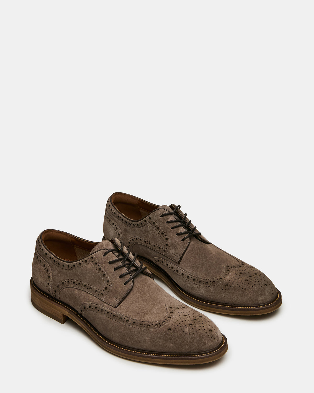 ESTEBAN Grey Lace-Up Perforated Oxford Men's Dress Shoe Steve Madden GREY
