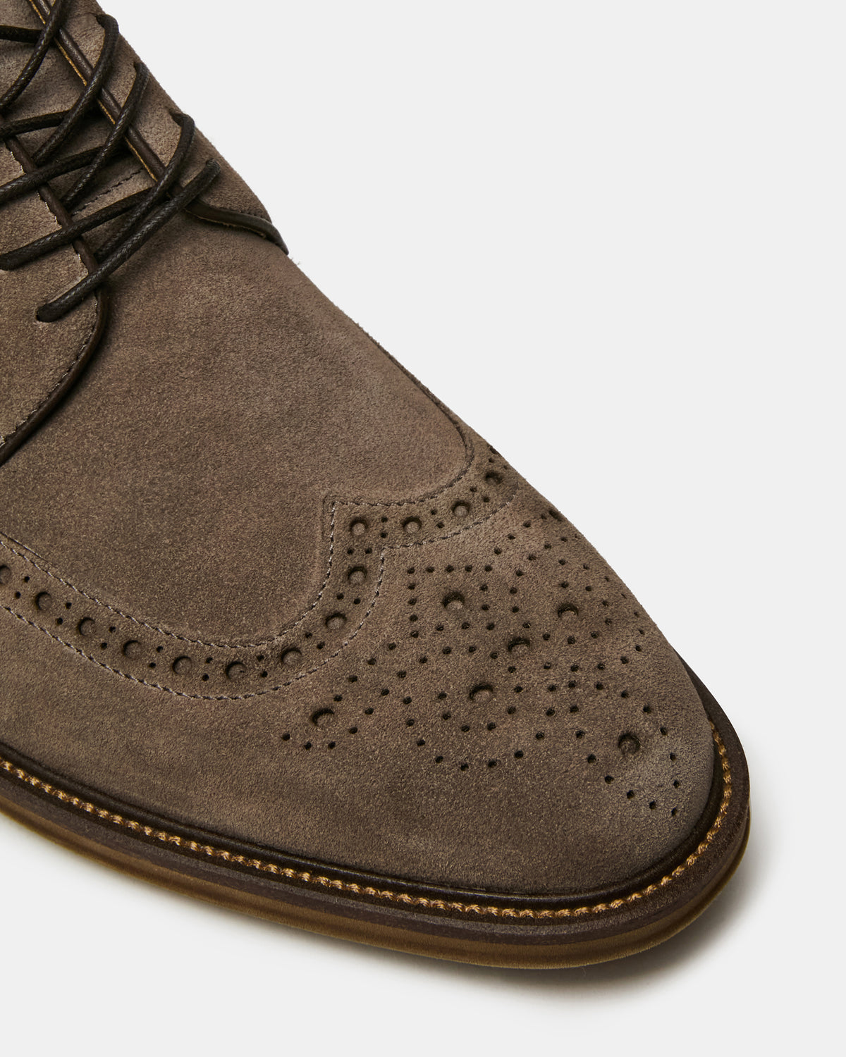 ESTEBAN Grey Lace-Up Perforated Oxford Men's Dress Shoe Steve Madden GREY