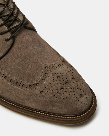 ESTEBAN Grey Lace-Up Perforated Oxford Men's Dress Shoe Steve Madden GREY