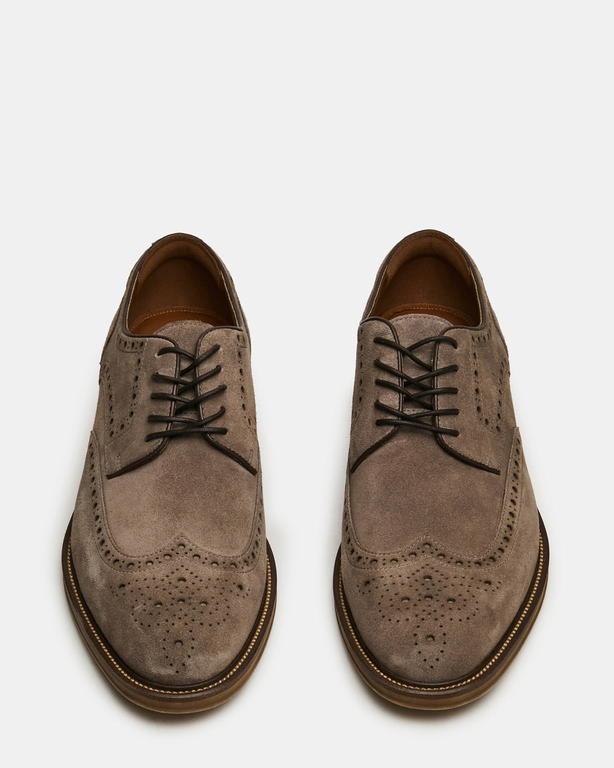 ESTEBAN Grey Lace-Up Perforated Oxford Men's Dress Shoe Steve Madden GREY