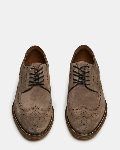 ESTEBAN Grey Lace-Up Perforated Oxford Men's Dress Shoe Steve Madden GREY