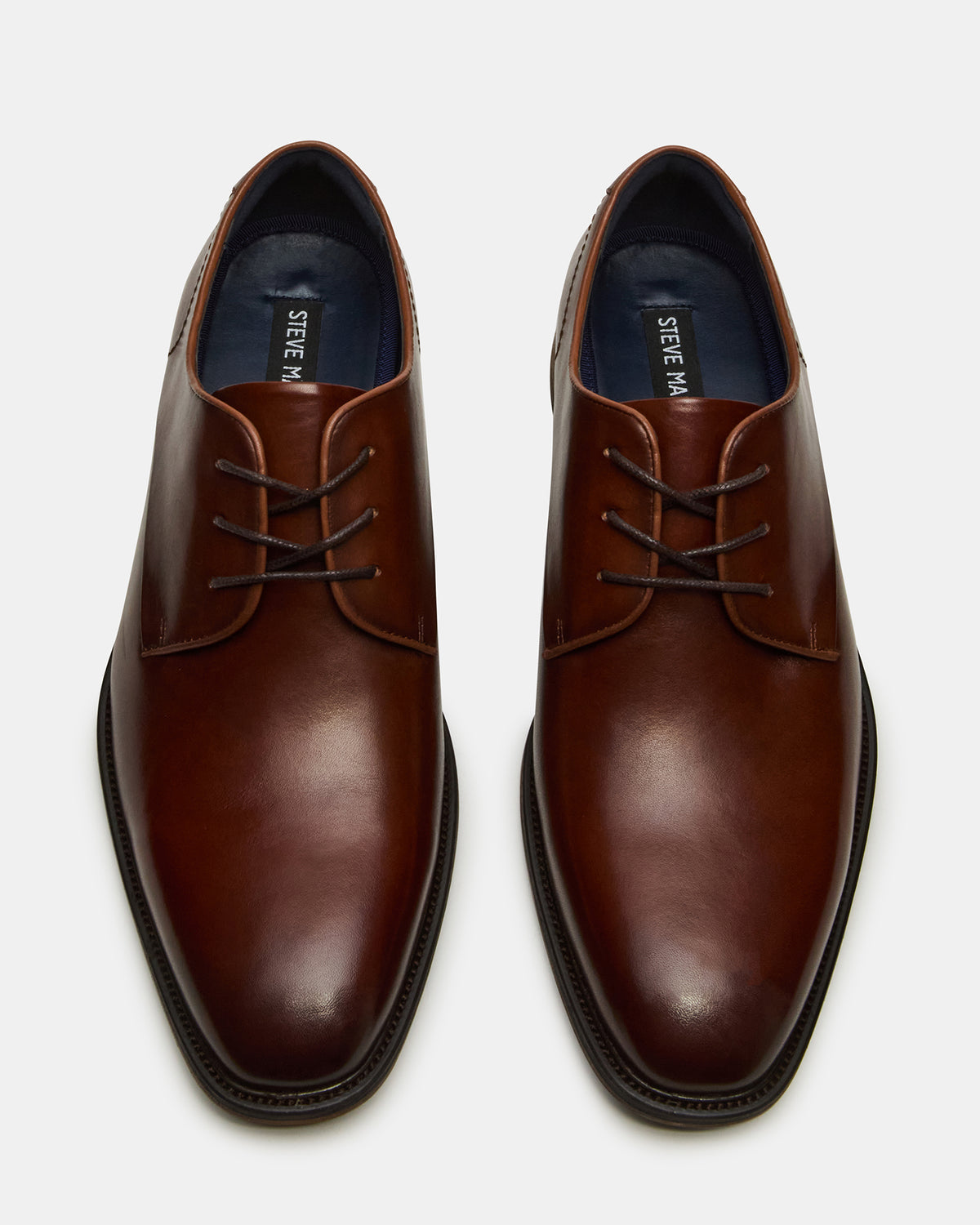 LELAND Tan Leather Lace-Up Men's Dress Shoe Steve Madden TAN LEATHER