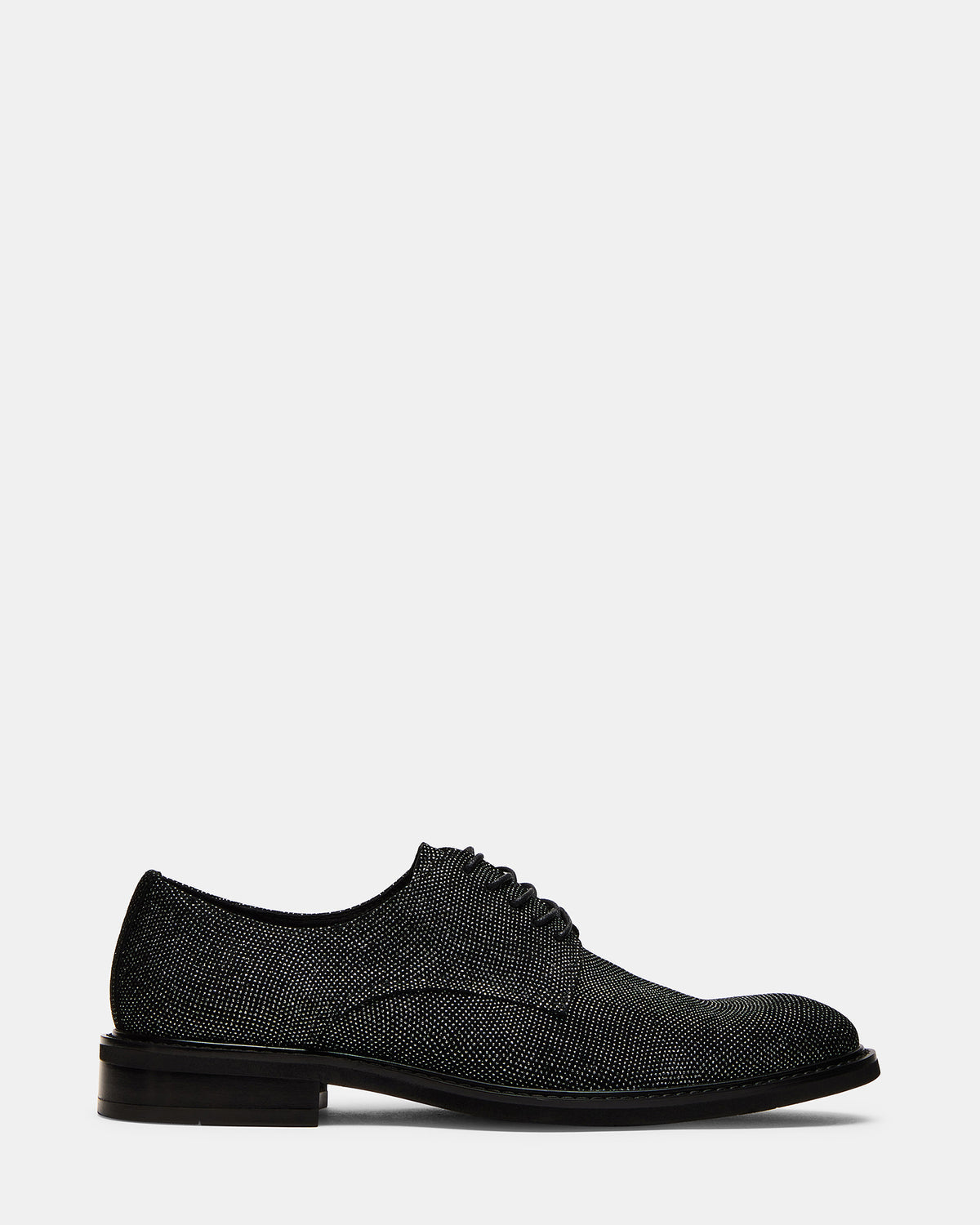 HADAR Silver Lace-Up Oxford Dress Shoe | Men's Dress Shoes Steve Madden BLACK METALLIC