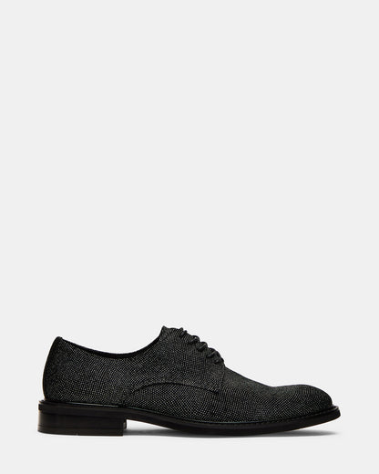 HADAR Silver Lace-Up Oxford Dress Shoe | Men's Dress Shoes Steve Madden BLACK METALLIC