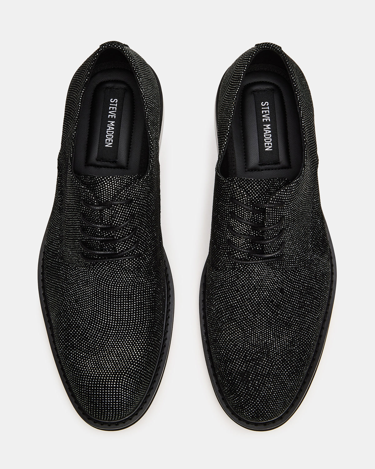 HADAR Silver Lace-Up Oxford Dress Shoe | Men's Dress Shoes Steve Madden BLACK METALLIC