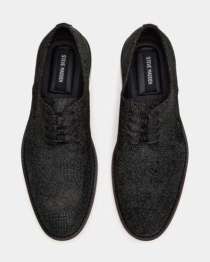 HADAR Silver Lace-Up Oxford Dress Shoe | Men's Dress Shoes Steve Madden BLACK METALLIC