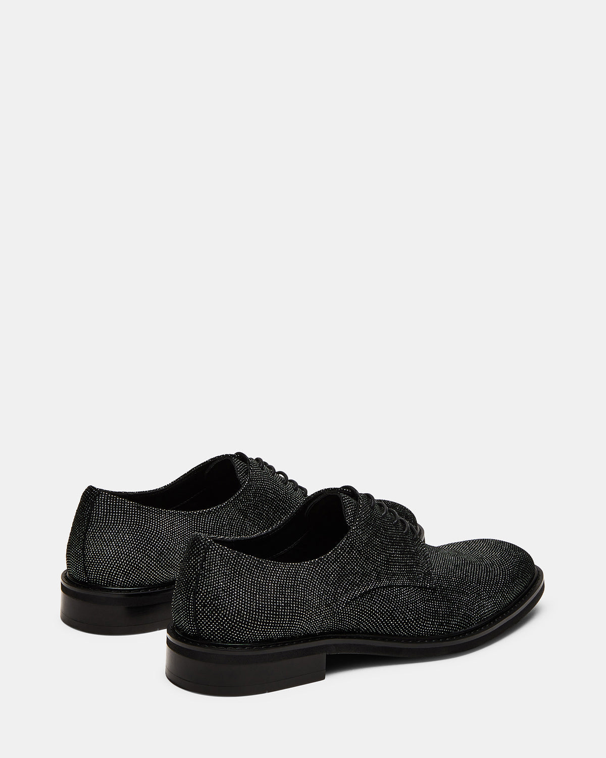 HADAR Silver Lace-Up Oxford Dress Shoe | Men's Dress Shoes Steve Madden BLACK METALLIC