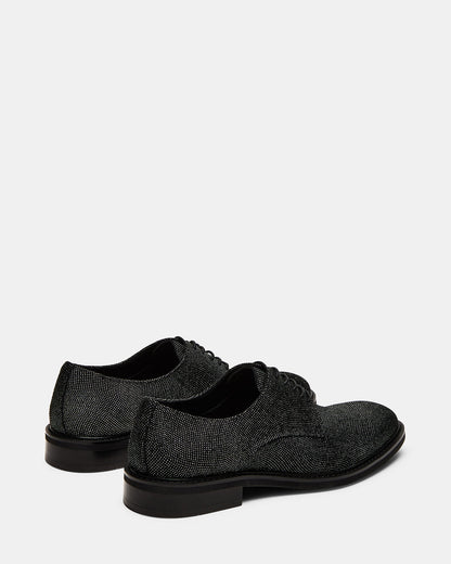 HADAR Silver Lace-Up Oxford Dress Shoe | Men's Dress Shoes Steve Madden BLACK METALLIC