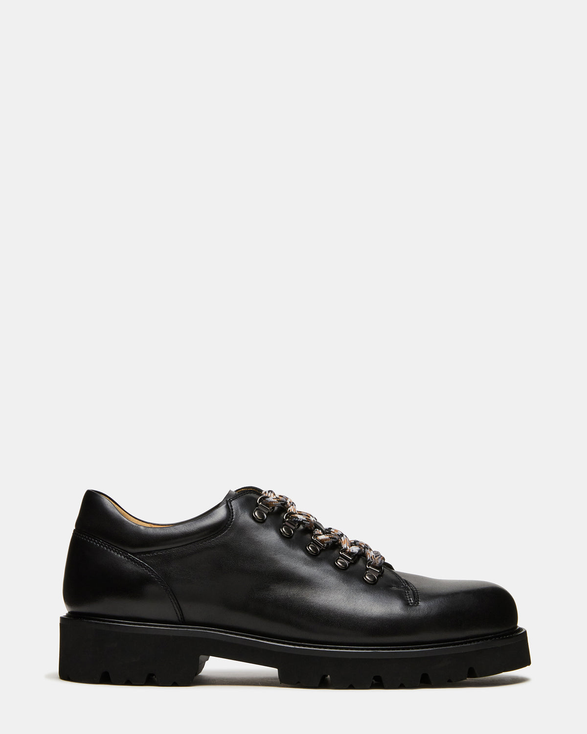 TURBO Black Leather Lace-Up Dress Shoe Steve Madden BLACK LEATHER