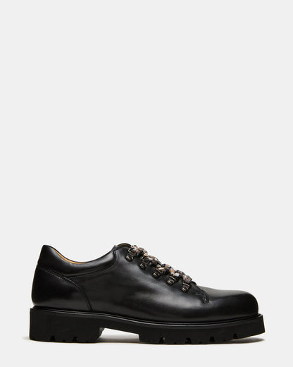 TURBO Black Leather Lace-Up Dress Shoe Steve Madden BLACK LEATHER