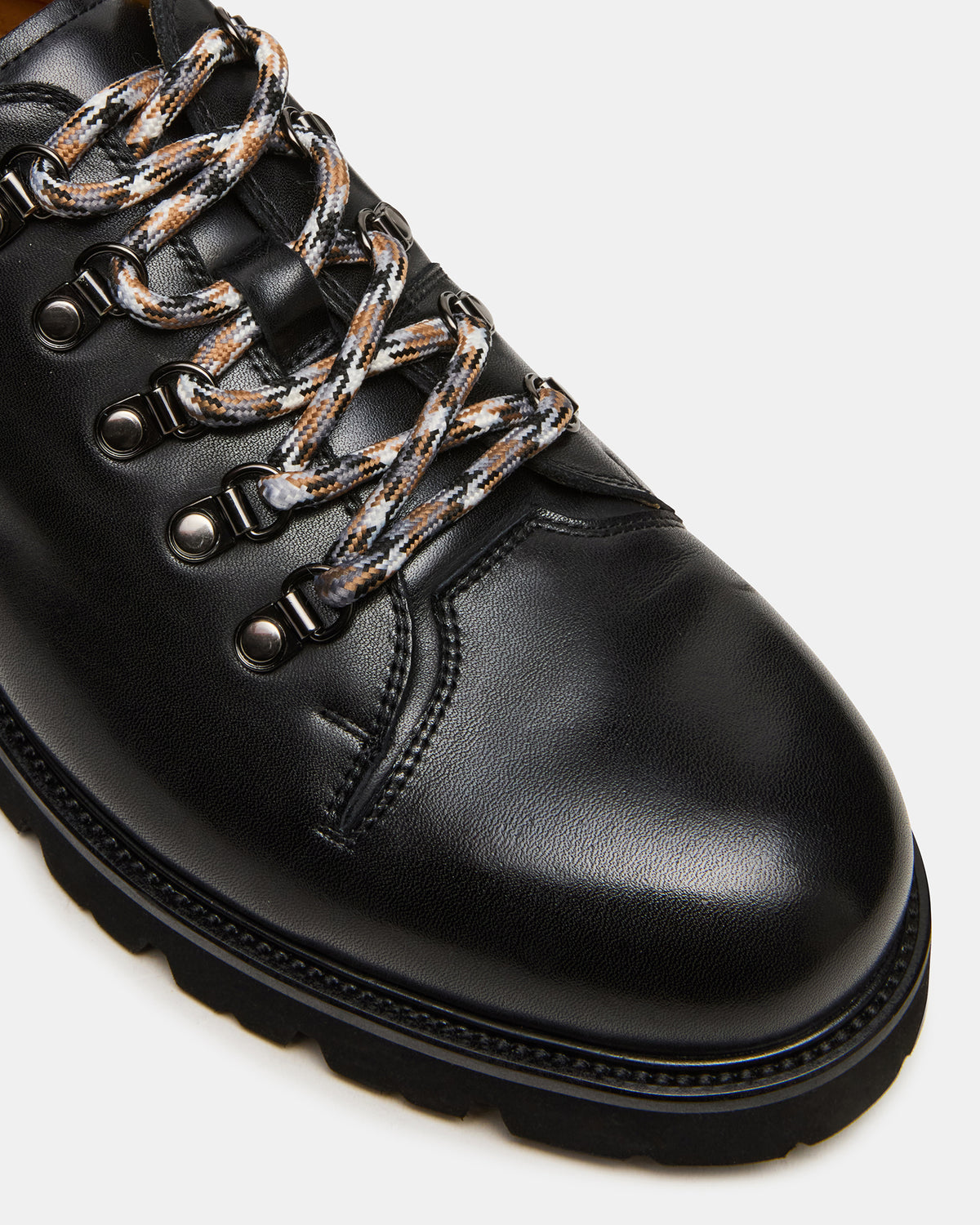 TURBO Black Leather Lace-Up Dress Shoe Steve Madden BLACK LEATHER