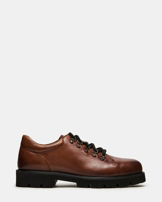 TURBO Dark Tan Lace-Up Dress Shoe Steve Madden DARK TAN