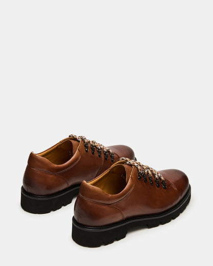 TURBO Dark Tan Lace-Up Dress Shoe Steve Madden DARK TAN
