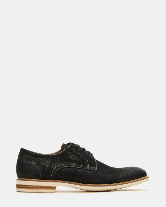 ALVAREZ Black Nubuck Lace-Up Men's Dress Shoe Steve Madden BLACK NUBUCK