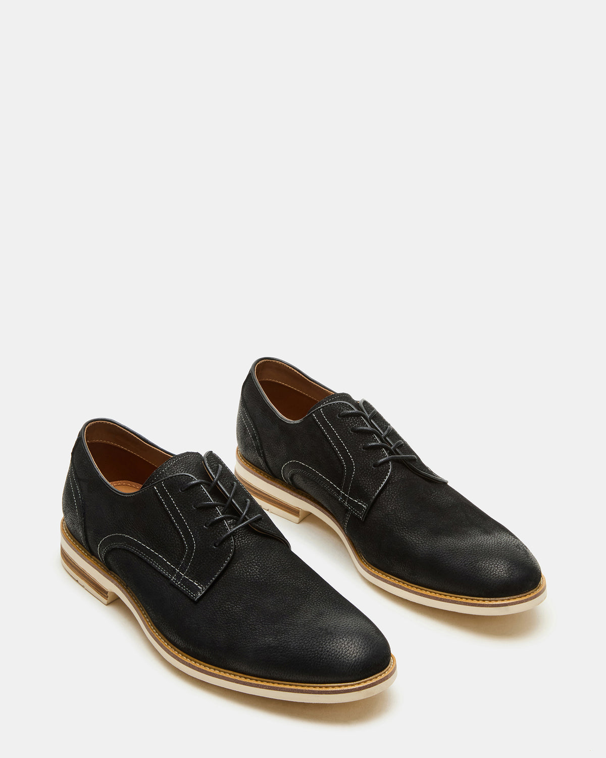 ALVAREZ Black Nubuck Lace-Up Men's Dress Shoe Steve Madden BLACK NUBUCK