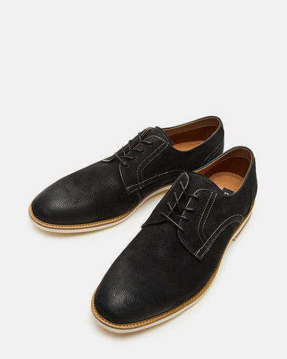 ALVAREZ Black Nubuck Lace-Up Men's Dress Shoe Steve Madden BLACK NUBUCK