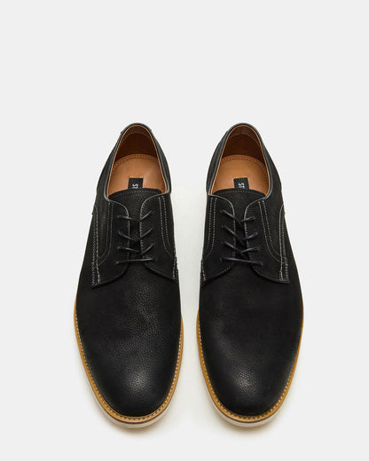 ALVAREZ Black Nubuck Lace-Up Men's Dress Shoe Steve Madden BLACK NUBUCK