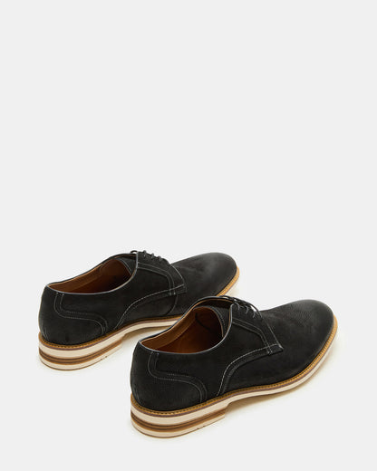 ALVAREZ Black Nubuck Lace-Up Men's Dress Shoe Steve Madden BLACK NUBUCK