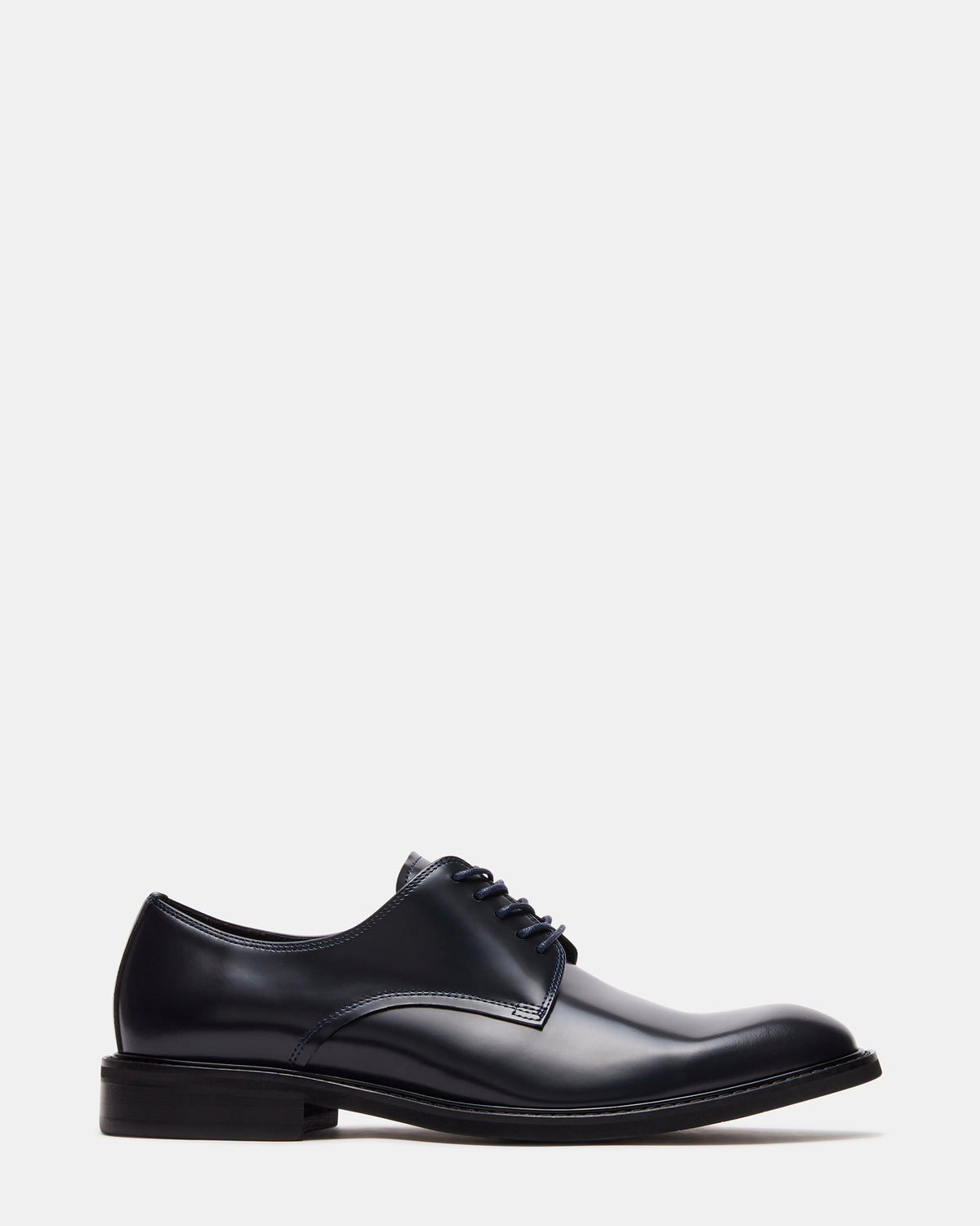 HADAR Navy Box Leather Lace-Up Oxford Dress Shoe | Men's Dress Shoes Steve Madden NAVY BX LE