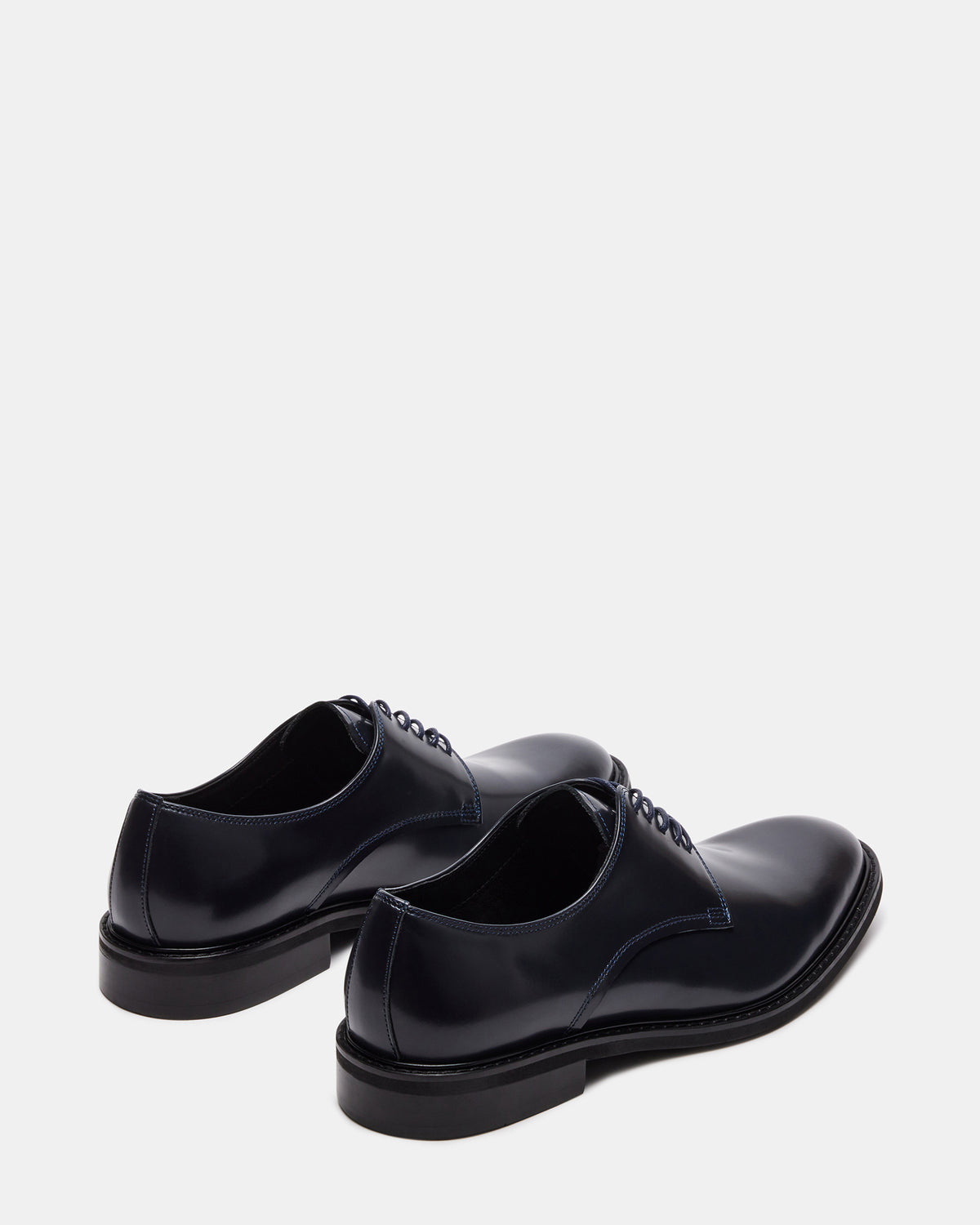 HADAR Navy Box Leather Lace-Up Oxford Dress Shoe | Men's Dress Shoes Steve Madden NAVY BX LE