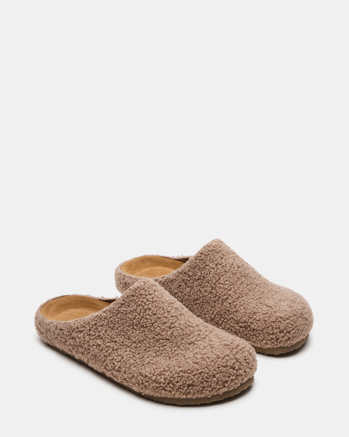 WENDELIN Taupe Faux Shearling Footbed Slip-On Men's Casual Clog Steve Madden TAUPE