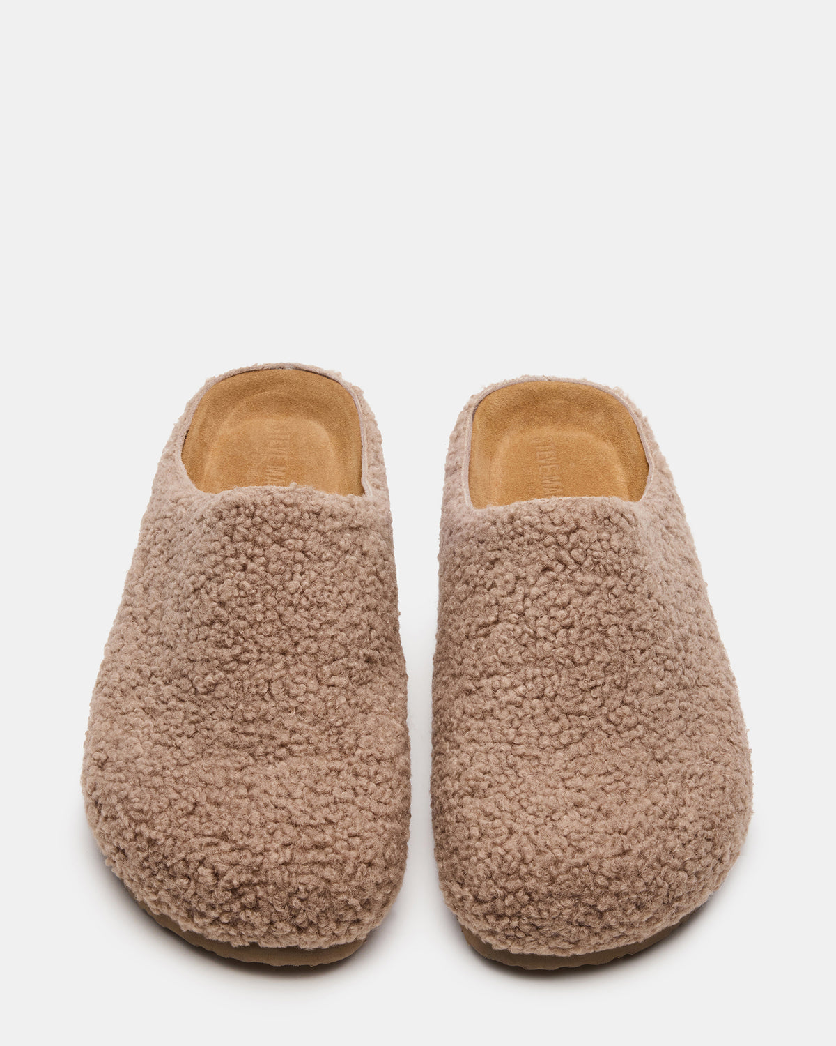 WENDELIN Taupe Faux Shearling Footbed Slip-On Men's Casual Clog Steve Madden TAUPE
