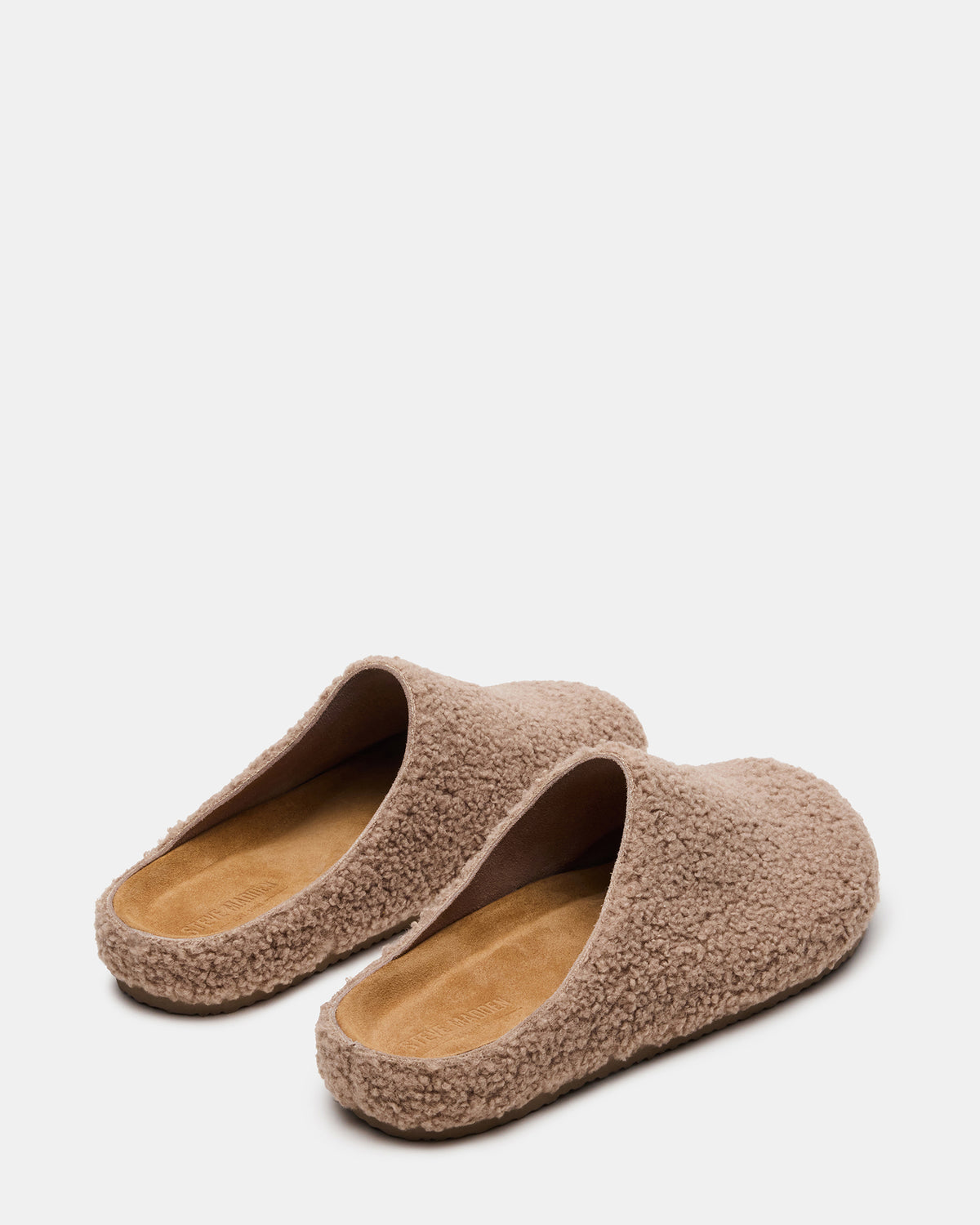 WENDELIN Taupe Faux Shearling Footbed Slip-On Men's Casual Clog Steve Madden TAUPE
