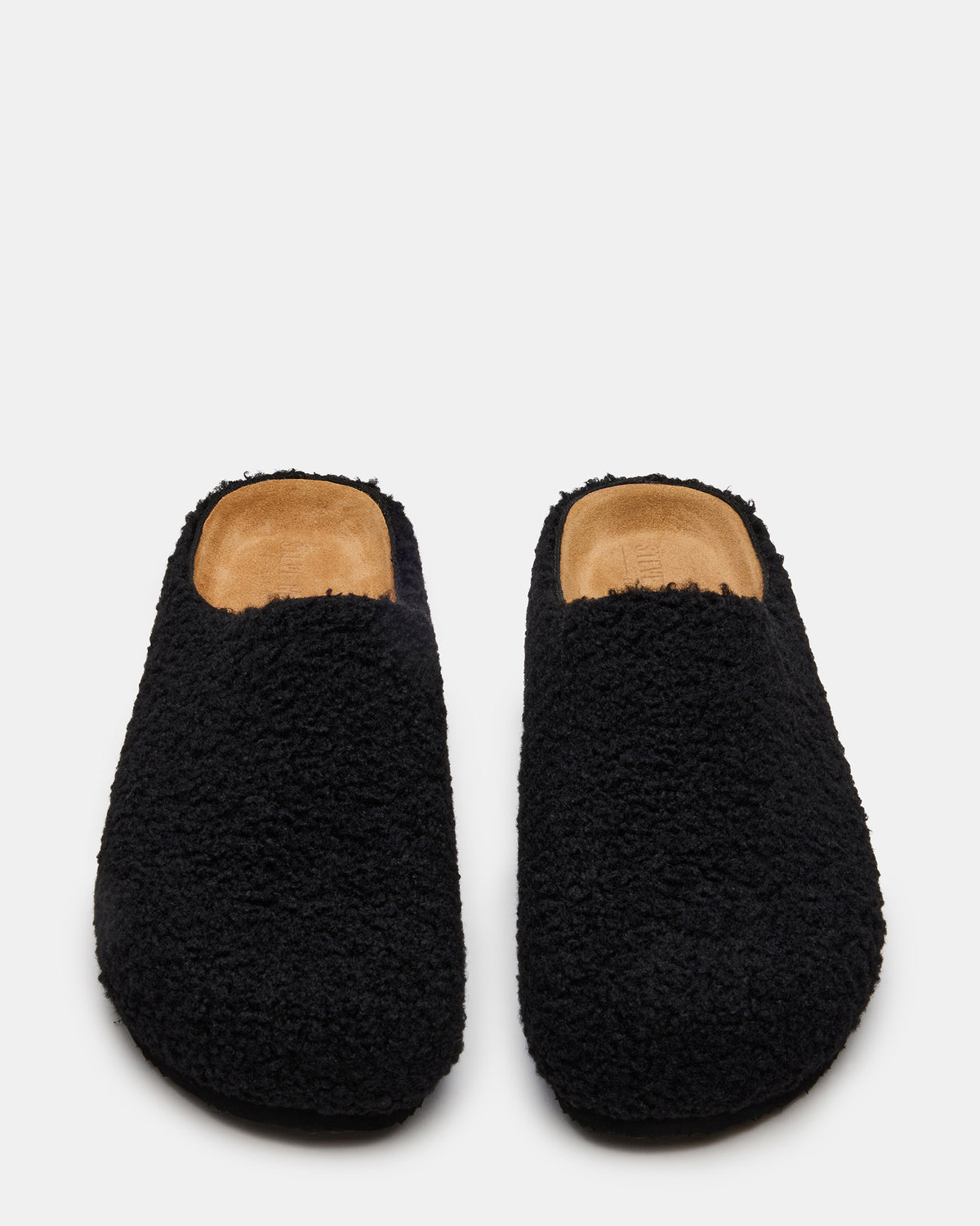 WENDELIN Black Faux Shearling Footbed Slip-On Men's Casual Clog Steve Madden BLACK