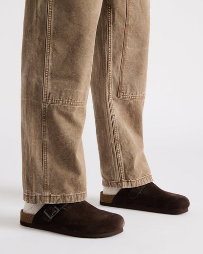 WILDERR Chocolate Brown Suede Slip-On Men's Casual Clog Steve Madden CHOCOLATE BROWN SUEDE