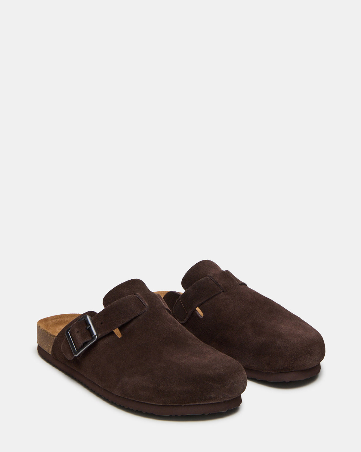 WILDERR Chocolate Brown Suede Slip-On Men's Casual Clog Steve Madden CHOCOLATE BROWN SUEDE
