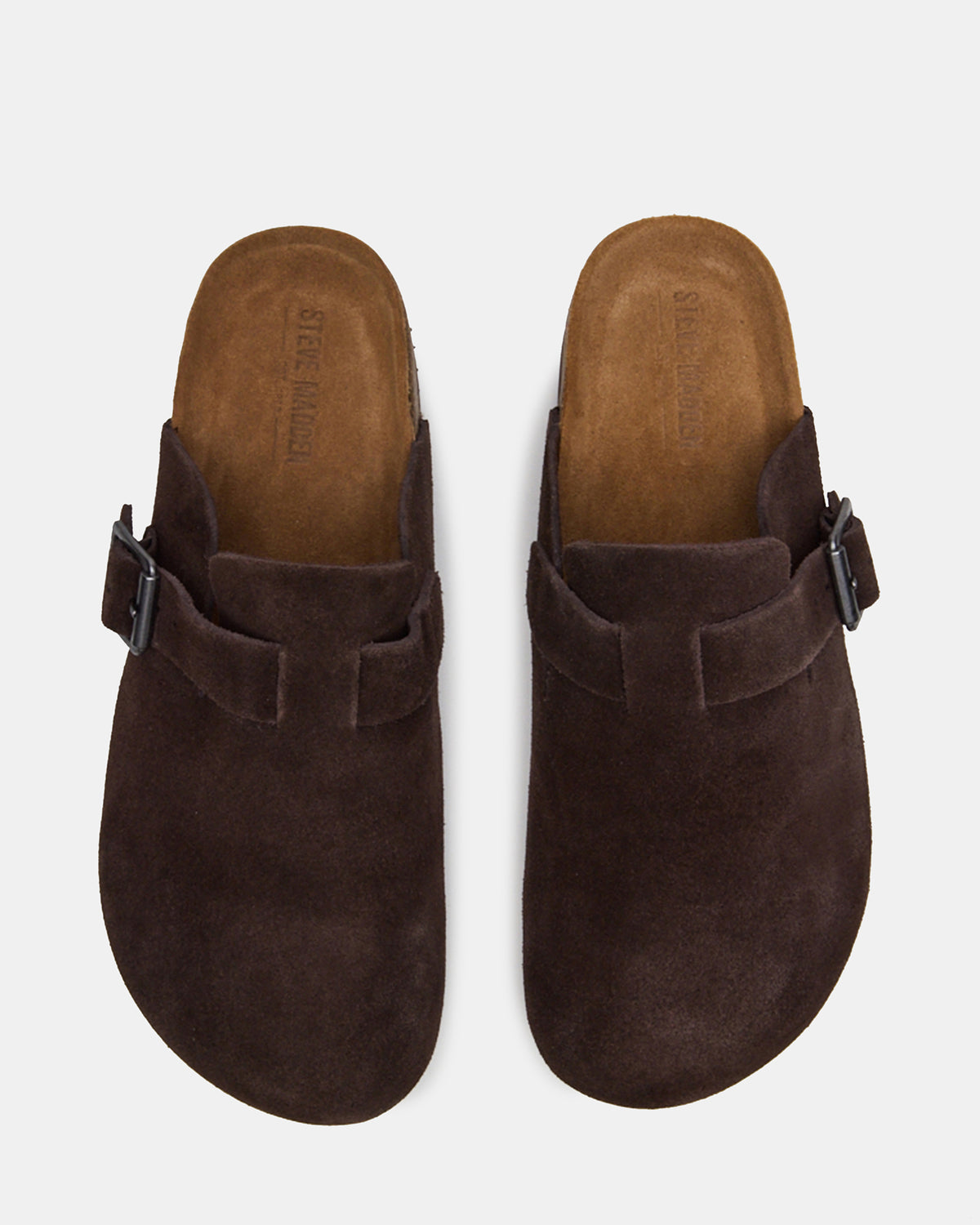 WILDERR Chocolate Brown Suede Slip-On Men's Casual Clog Steve Madden CHOCOLATE BROWN SUEDE