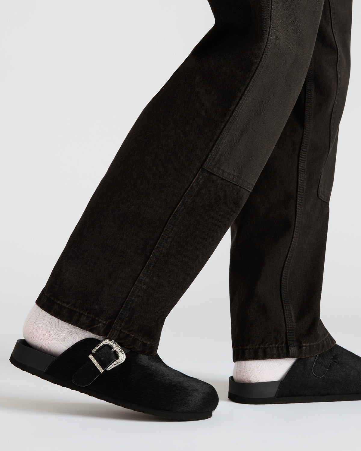 WOOLY Black Slip-On Men's Casual Clog Steve Madden BLACK