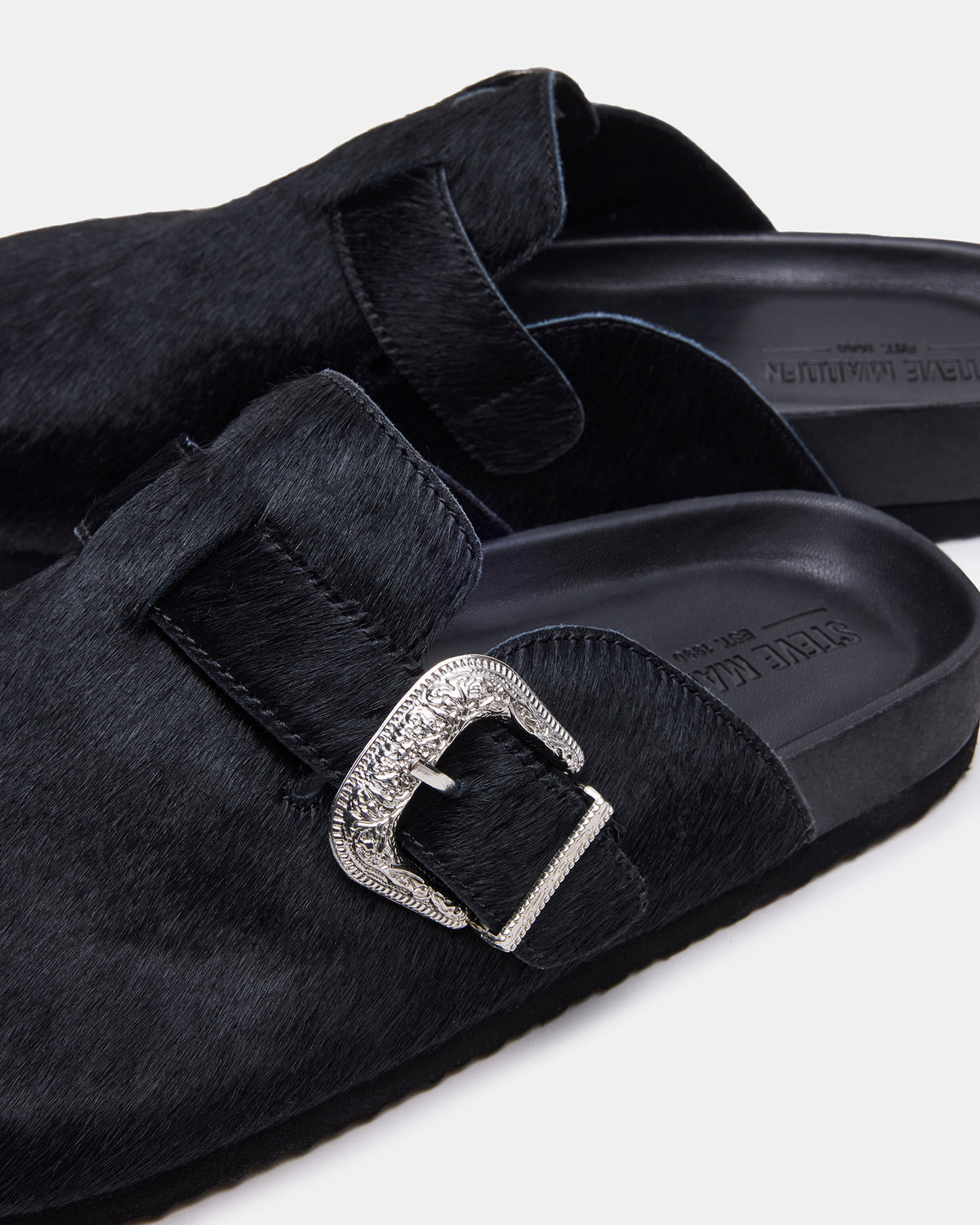 WOOLY Black Slip-On Men's Casual Clog Steve Madden BLACK