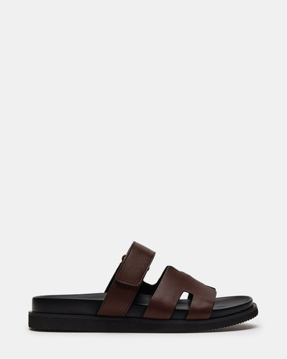 MAIVEN Brown Leather Men's Fisherman Sandal Steve Madden BROWN LEATHER