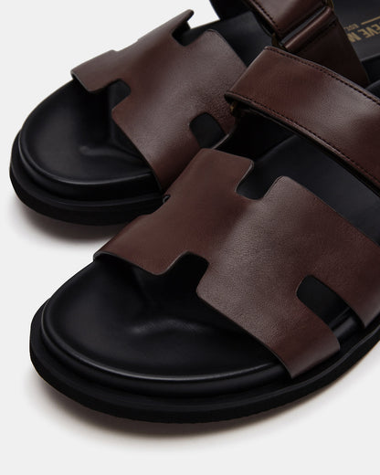 MAIVEN Brown Leather Men's Fisherman Sandal Steve Madden BROWN LEATHER