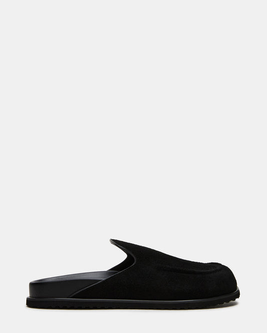 LUCIO Black Suede Slip-On Men's Casual Clog Steve Madden BLACK SUEDE