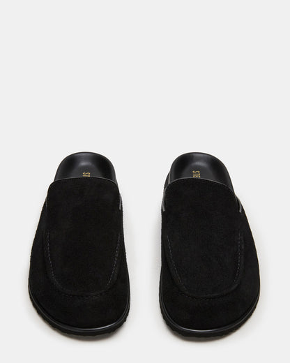 LUCIO Black Suede Slip-On Men's Casual Clog Steve Madden BLACK SUEDE