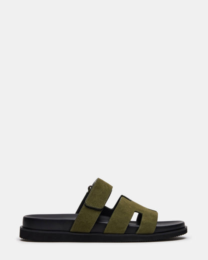 MAIVEN Green Suede Fisherman Men's Sandal Steve Madden GREEN SUEDE