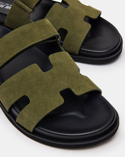MAIVEN Green Suede Fisherman Men's Sandal Steve Madden GREEN SUEDE