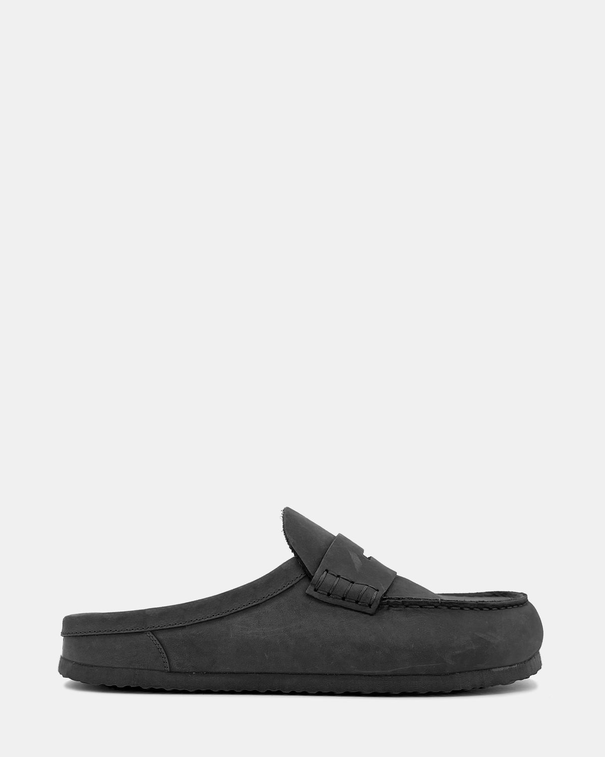 WYATT Black Leather Slip-On Clog Men's Casual Steve Madden BLACK LEATHER