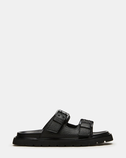 LUXOR Black Slide Footbed Men's Sandal Steve Madden BLACK