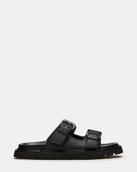 LUXOR Black Slide Footbed Men's Sandal Steve Madden BLACK