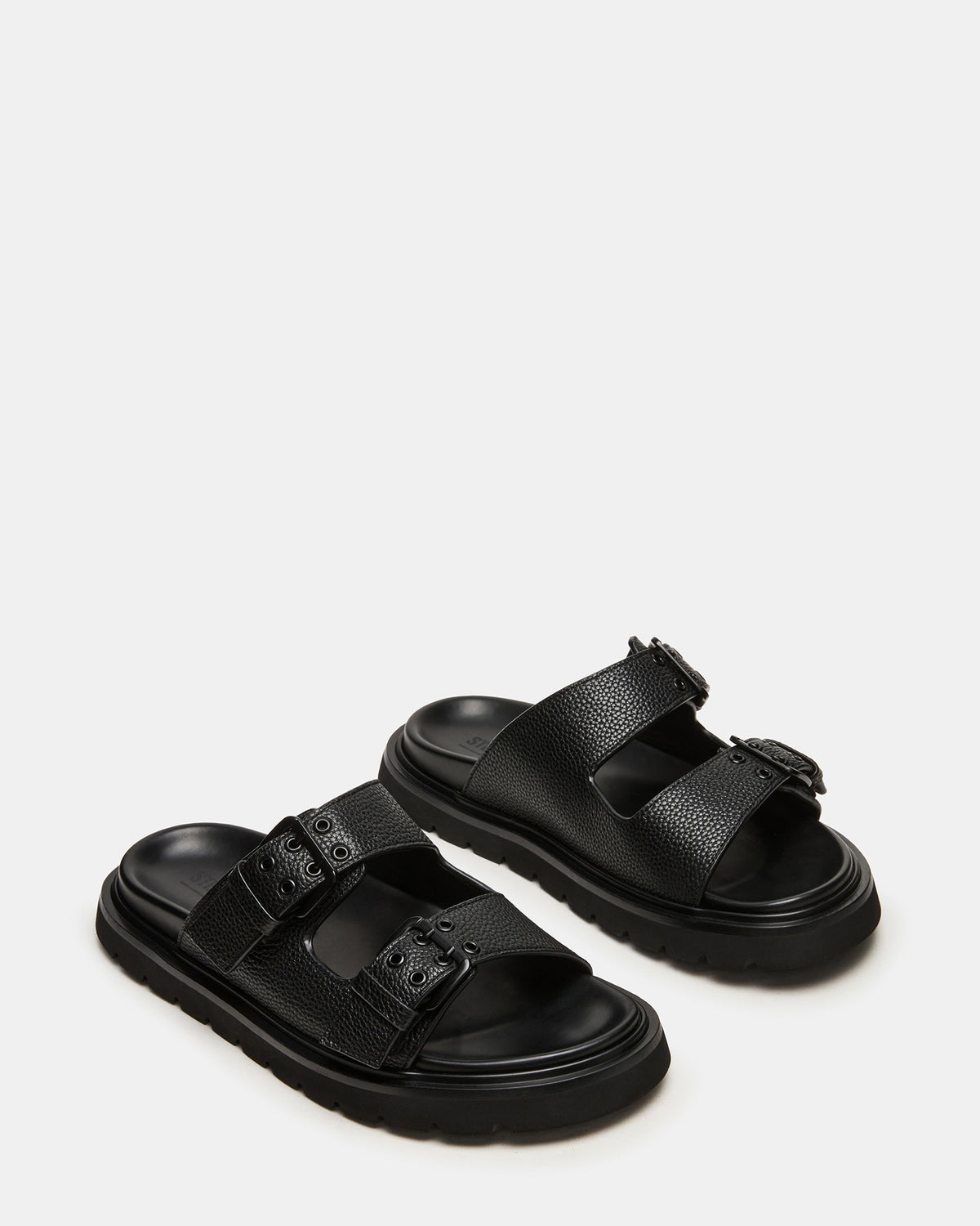 LUXOR Black Slide Footbed Men's Sandal Steve Madden BLACK