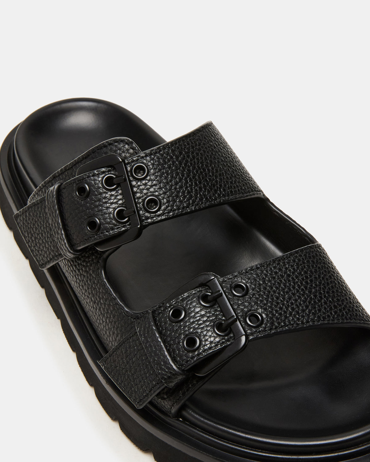 LUXOR Black Slide Footbed Men's Sandal Steve Madden BLACK