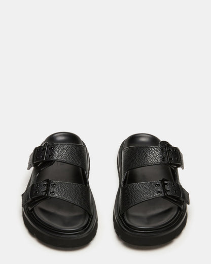 LUXOR Black Slide Footbed Men's Sandal Steve Madden BLACK