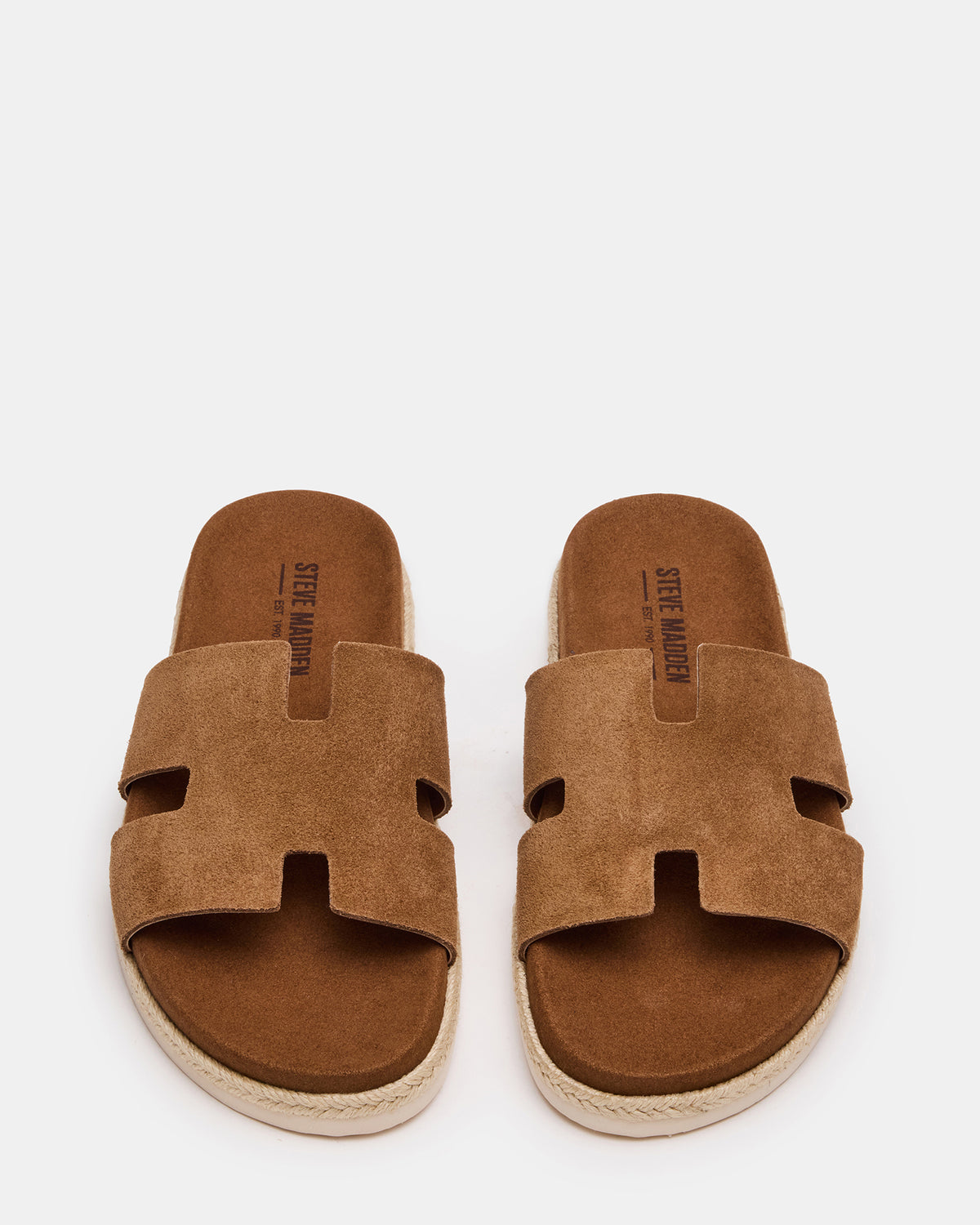 MERRICK Cognac Suede Footbed Slide Men's Sandal Steve Madden COGNAC SUEDE