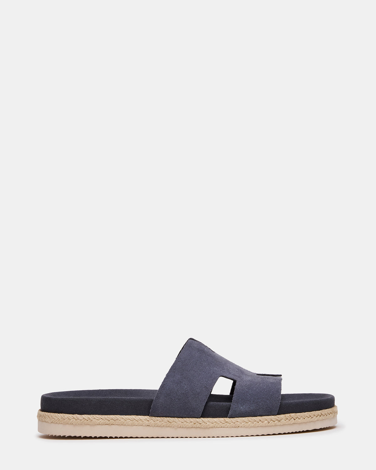 MERRICK Grey Suede Footbed Slide Men's Sandal Steve Madden GREY SUEDE