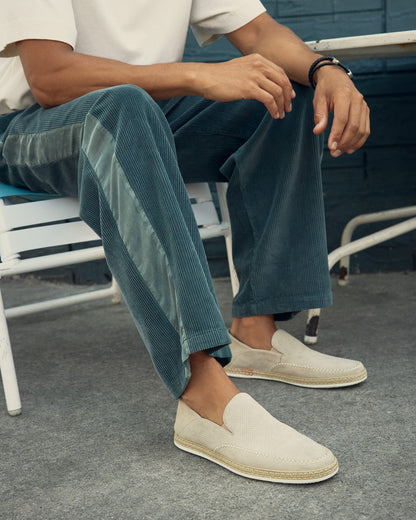 CAYDENN Off-White Slip-On Espadrille Men's Casual Loafer Steve Madden OFF-WHITE