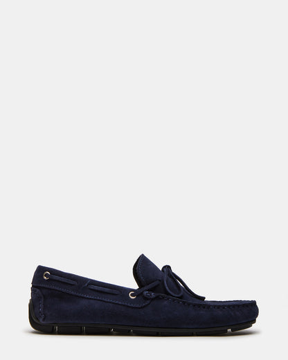 AMALFI Navy Suede Slip-On Men's Casual Loafer Steve Madden NAVY SUEDE