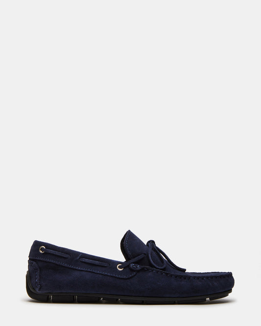 AMALFI Navy Suede Slip-On Men's Casual Loafer Steve Madden NAVY SUEDE